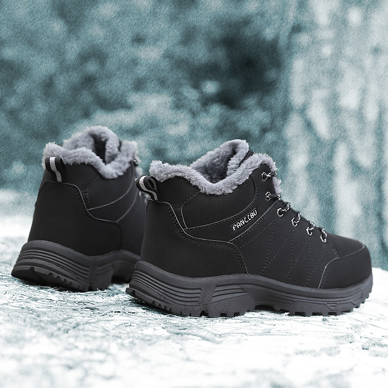 Botas de nieve de hombre algodón grueso calentamiento de algodón al aire libre de gran tamaño zapatos de hombre zapatos de nieve de ancianos zapatos de nieve transfronterizos