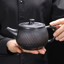 茶壶紫陶汉瓦凤鸣壶单壶跳刀纹大容量泡茶器家用高档陶瓷泡茶壶