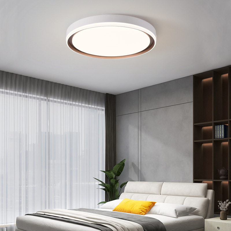 中山圓形吸頂燈鐵藝亞克力36W客廳書房衛生間陽台走廊燈臥室吊燈