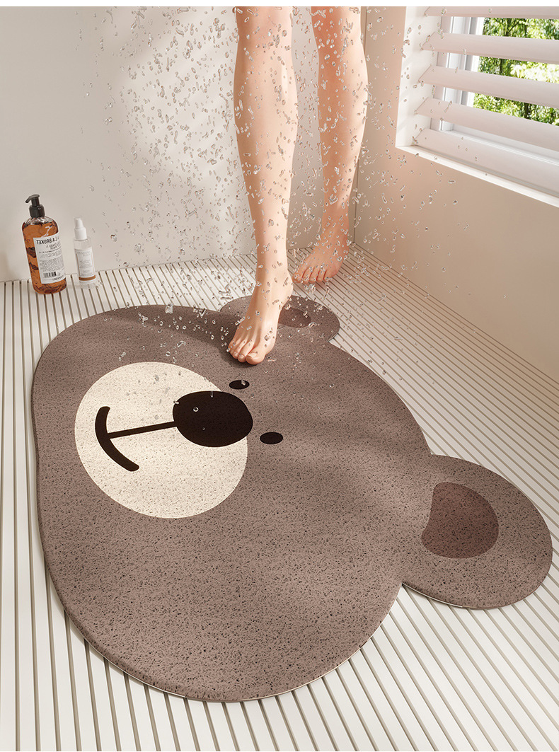Silk Circle Bathroom Anti-Slip Mat Shower Room Toilet Floor Mat Hollow Drain Mat Children's Bath Anti-drop Foot Mat
