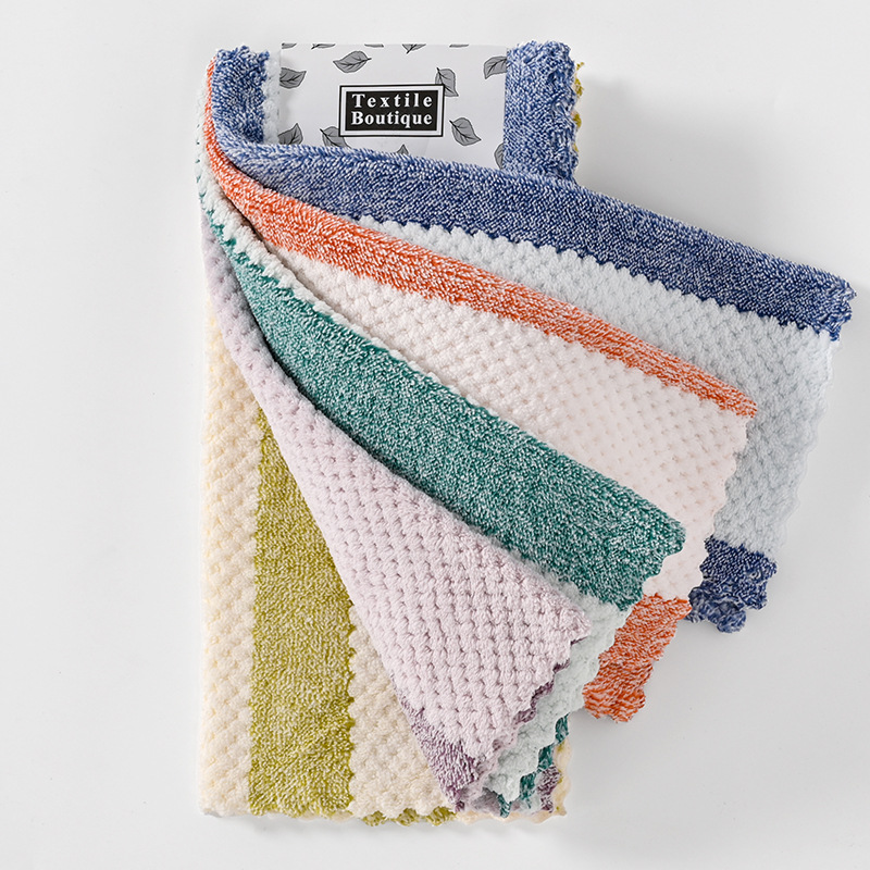 5 toallas de coral 30 * 30 toallas de cocina toallas de leopardo suave absorción de agua toallas de té transfronterizas
