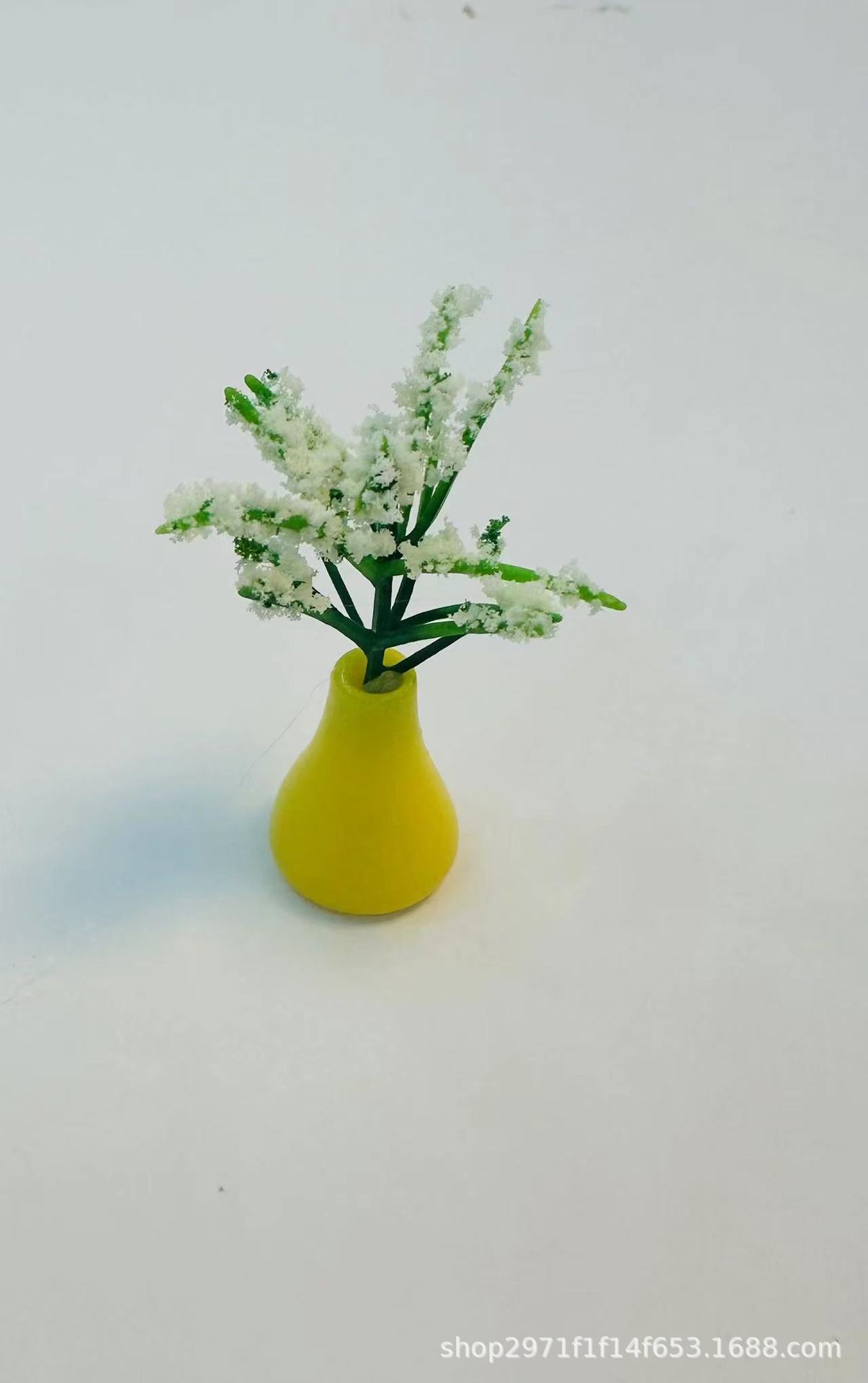 흰색 화분(임의의 꽃병) 높이 5CM