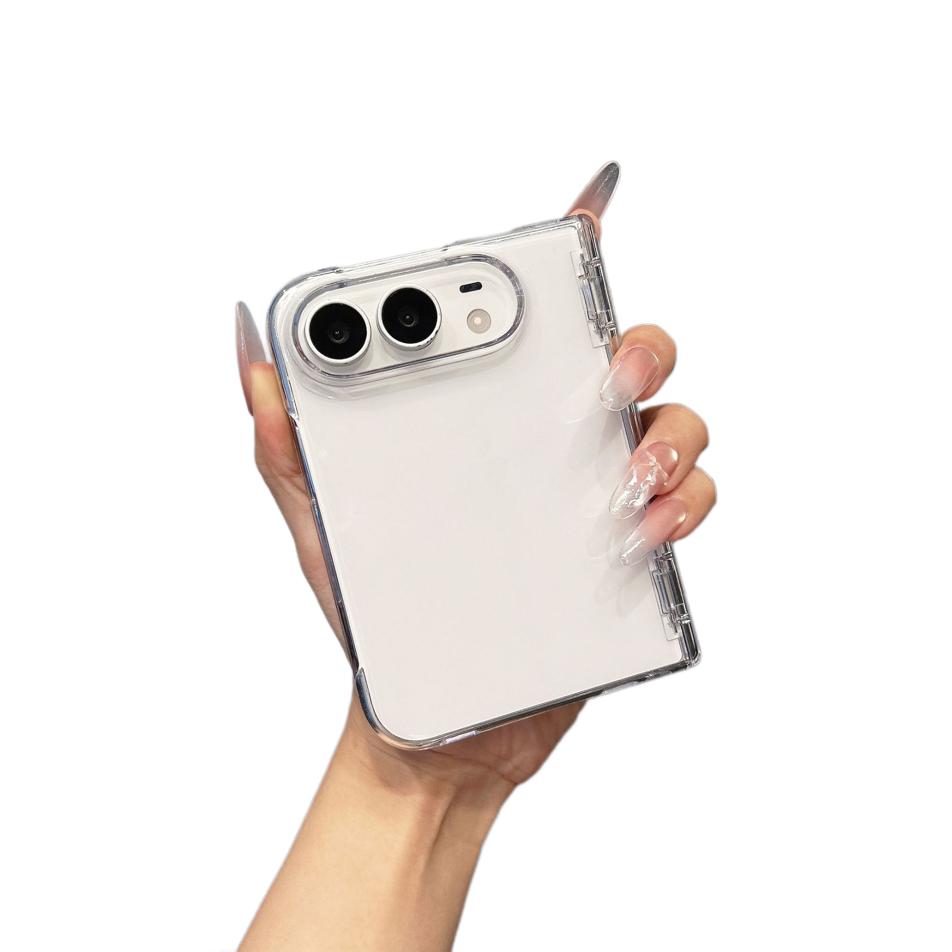 Funda Plegable para Celular iPhone Duo de PC Transparente Antigolpes image 6
