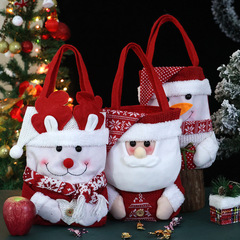 クリスマスのリンゴのプレゼントの袋のクリスマスイブのリンゴの包装の箱は布を貼って創造的な口のリンゴの袋のキャンディーの袋を刺繍します。