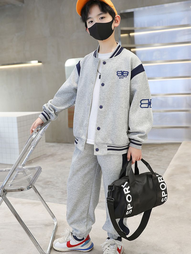 Children's Clothing Boys' Suit Spring and Autumn 2026 New Style for Older Children, Stylish Internet Celebrity Children's Autumn Casual Two-Piece Set Trendy
