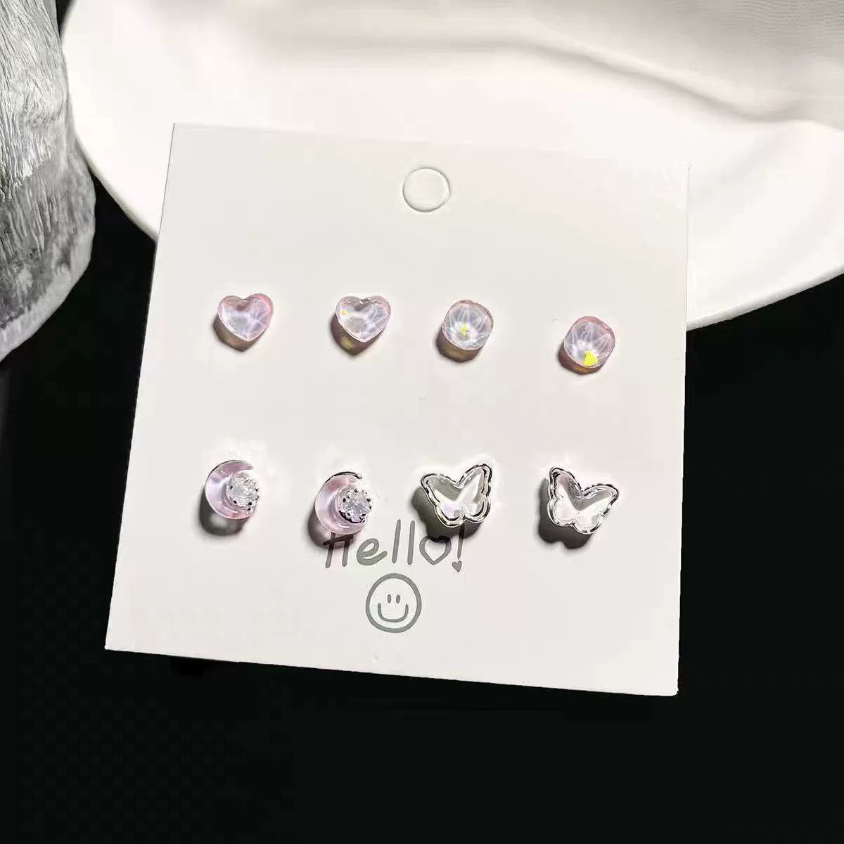 Earrings, jewelry, small design set, high-end