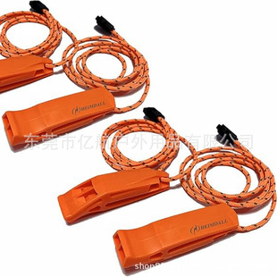 Manufacturer Safety Whistle with Reflective Lanyard Outdoor Mountaineering Camping Style Emergency Rescue Whistle Curved Tweeter Whistle