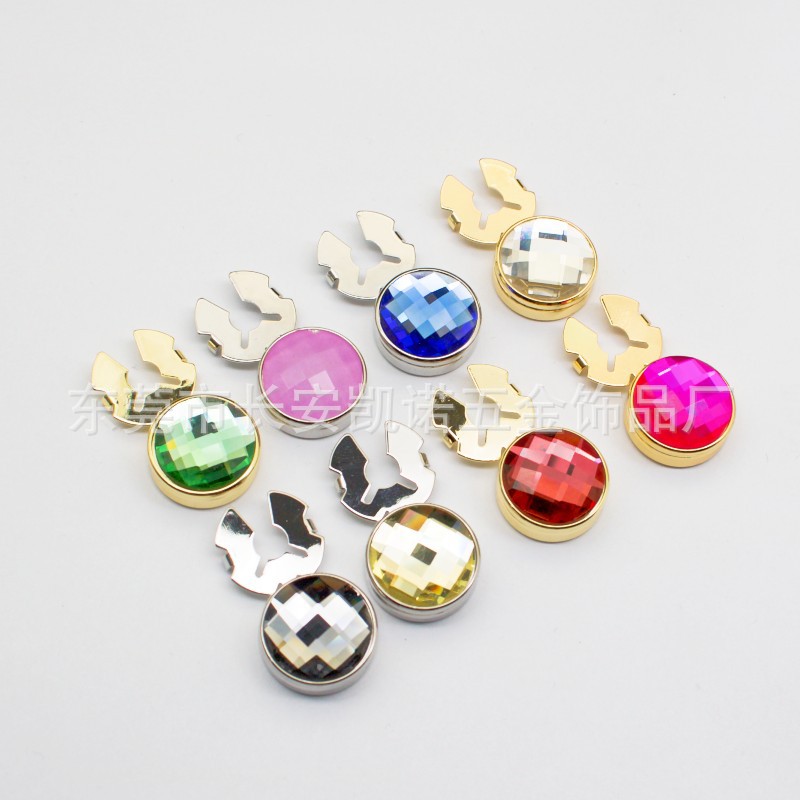 Elegant Round Men's Shirt Cufflinks Gold Silver Four Colors Cufflinks Ordinary Buttons Tortoise Glass Cufflinks Men's Jewelry