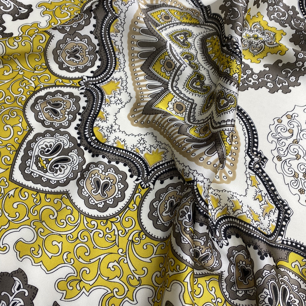 Holiday, Street Occasion Satin Material Women's Ethnic Style Totem Satin Silk Scarves