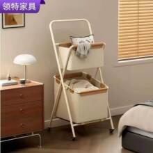 双层脏衣篮可折叠置物架简约移动脏衣篓脏衣服收纳篮脏衣物收纳筐