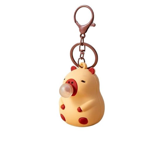 Kapi Bara Blowing Bubble Pinch Le Decompression Car Keychain Women's Cute Schoolbag Pendant Toy Small Doll Chain