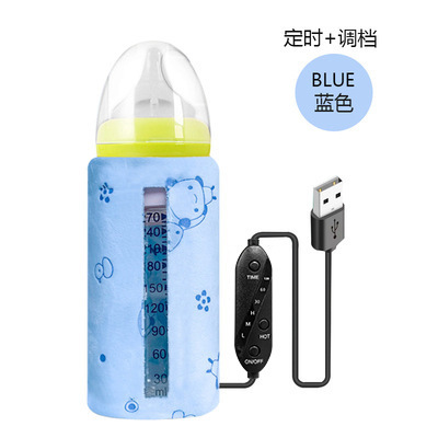 Calentador de leche portátil con control de temperatura constante, bolsa térmica para biberón USB, ideal para bebés y viajes.