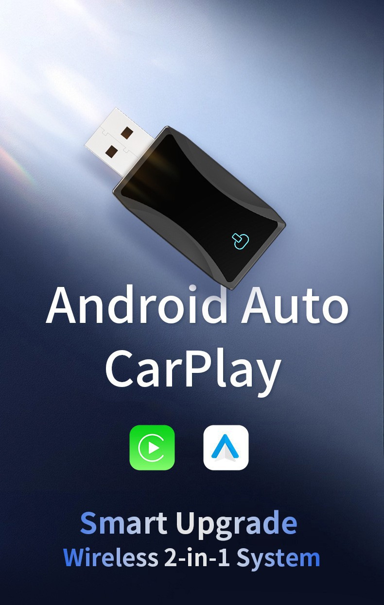 Source Factory 2-in-1 Wireless Carplay Box Android Auto Box Original Car Wired to Wireless Adapter