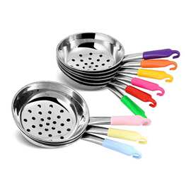 爆款凉粉凉虾漏勺漏鱼专用大孔漏瓢不锈钢漏勺陕西凉粉漏鱼疙瘩汤