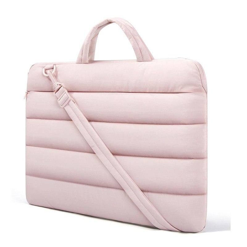 Amazon nuevo bolso de computadora portátil bolso de hombro computadora bolso de computadora portátil esponjoso correa de hombro ajustable