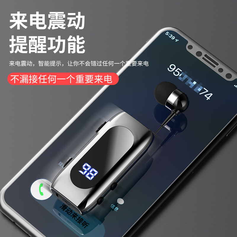 人気の K55 デジタル ディスプレイ ビジネス ワイヤー ヘッドセット卸売ラペル ワイヤレス インイヤー超長バッテリー寿命 Bluetooth ヘッドセット|undefined
