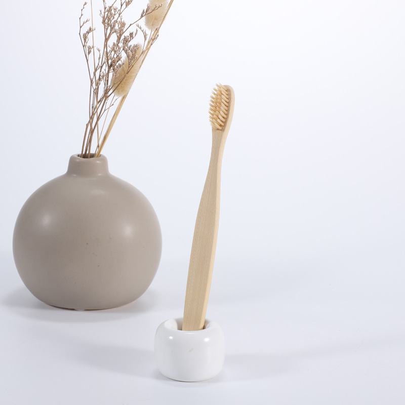 Cepillo de dientes de bambú adulto cepillo desnudo al por mayor cadena hotel lavado pelo suave cepillo de dientes desechable