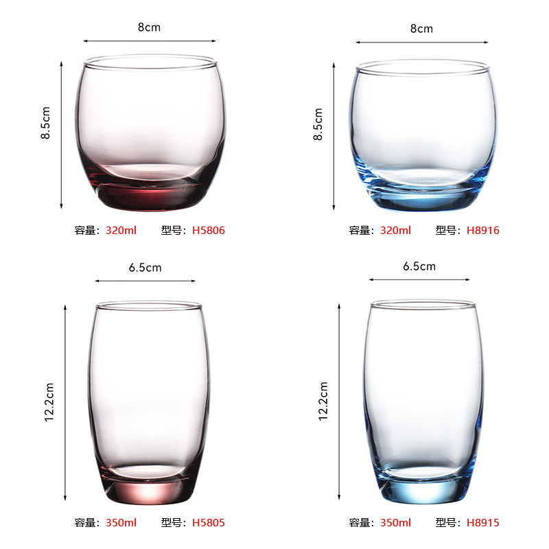High-looking colorful glass cup hotel restaurant transparent heat-resistant drinking cup guest room mouthwash Cup simple toothbrush cup