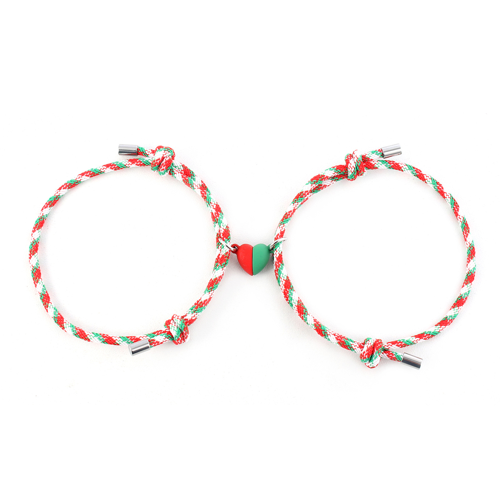 Fashion Heart Shape Alloy Mixed materials Handmade Unisex Bracelets 1 Pair