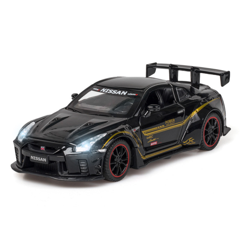 (Boxed) simulation 1 to 32 Nissan GTR R35 alloy toy car model ornaments cross-border wholesale