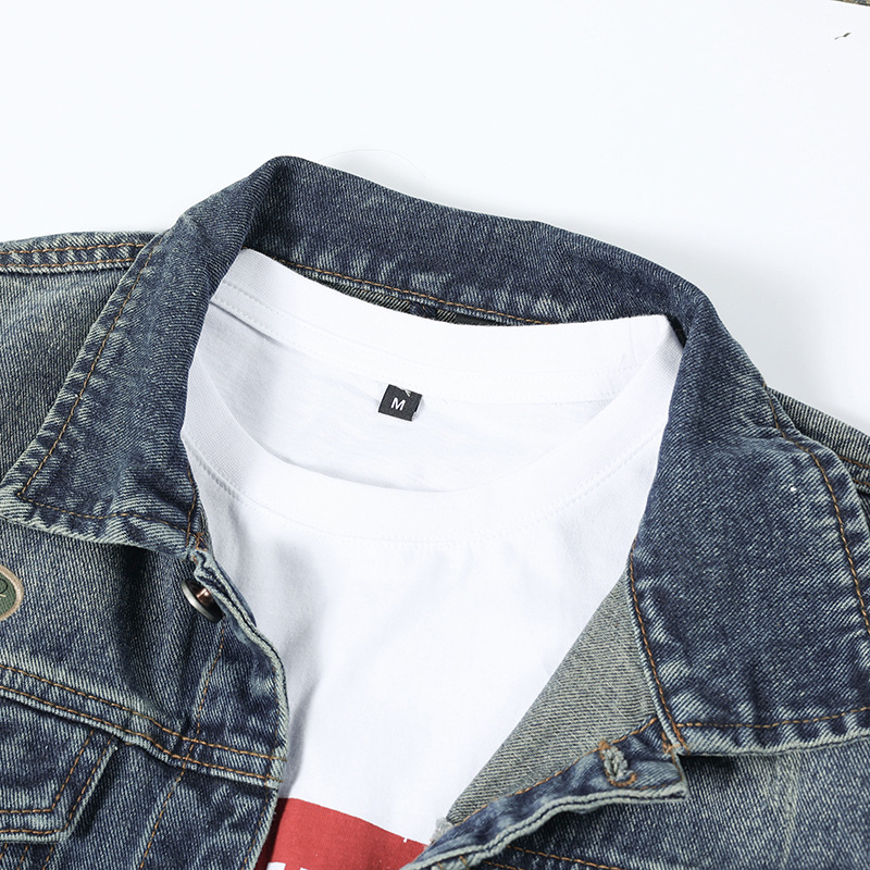 Frühling retro denim jacke männer trendy marke hübsche schlanke jacke gewaschen nostalgischen vielseitig_voghion.com