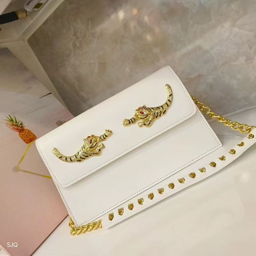 Luxury Banquet Chain Bag For Women - Elegant Nappa Leather Shoulder & Crossbody Bag, Retro Small Square Bag