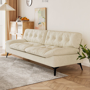 Sofa small apartment rental house three-person straight row cat scratching cloth apartment clothing store sofa net red cloud sofa wholesale