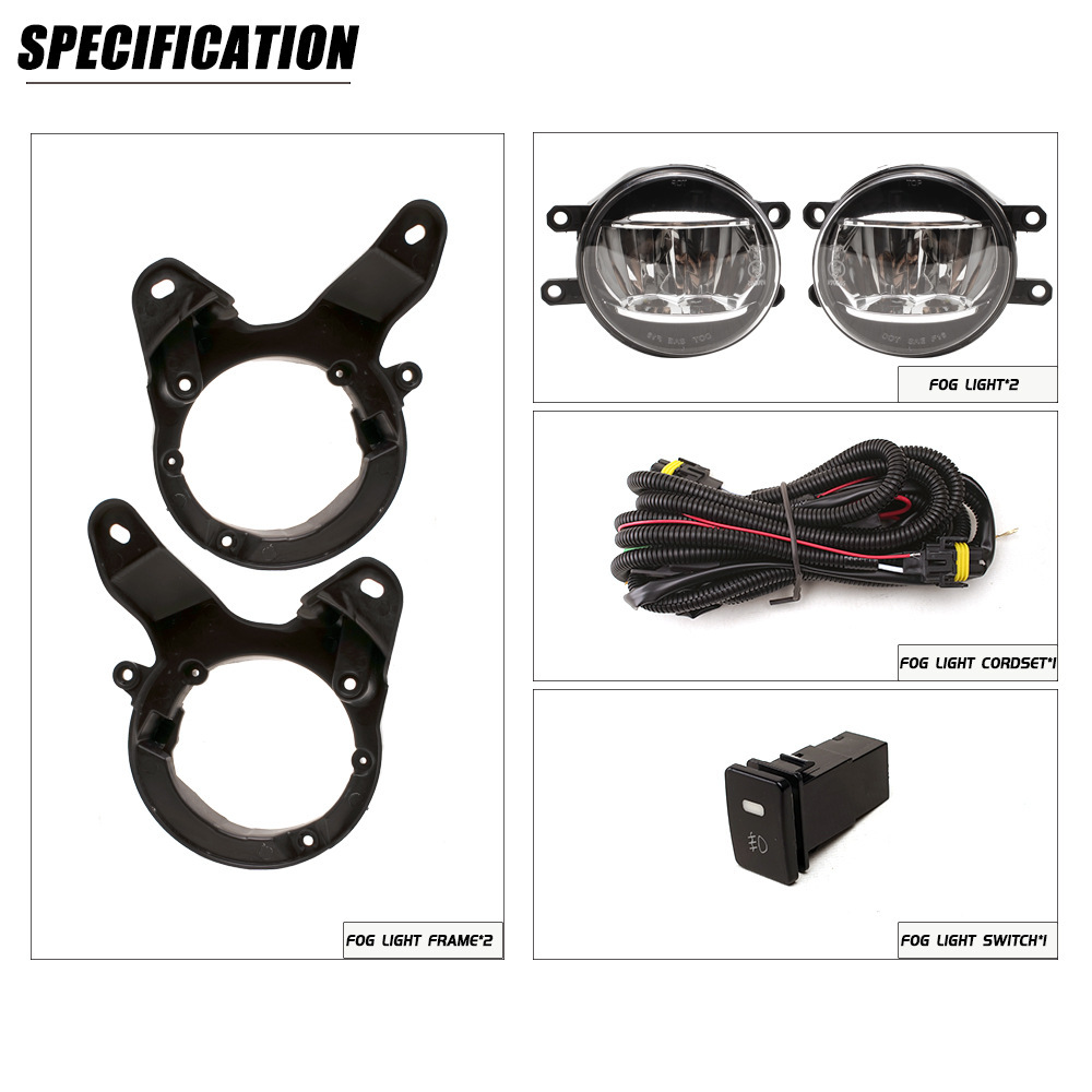 Aplicable a TOYOTA 16 / 17 / 18 / 19 nuevo C-HR conjunto de lámpara de niebla LED diurna luz de barra delantera