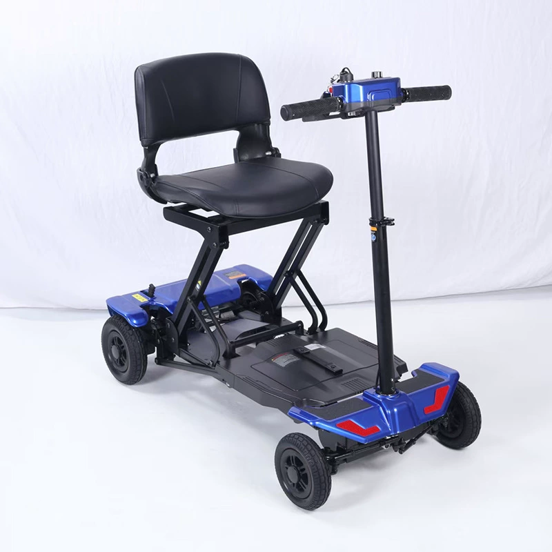 Автоматический складной электрический скутер для пожилых людей, четырехколесное портативное электрическое средство передвижения для пожилых, дорожный электроскутер, умный портативный.