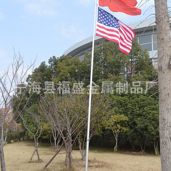 户外广告旗杆批发 组装4节伸缩20F铝合金旗杆 金属旗杆厂家