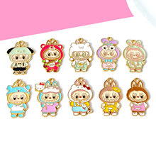 跨境卡通拉布布labubu 吊坠diy合金饰品钥匙扣手机链项链包包挂件