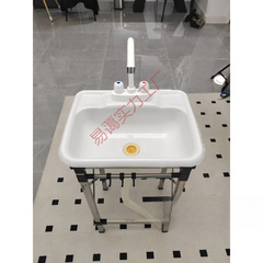 塑料简易洗手盆出租房洗脸盆工地简单带支架临时装修洗手池洗菜盆