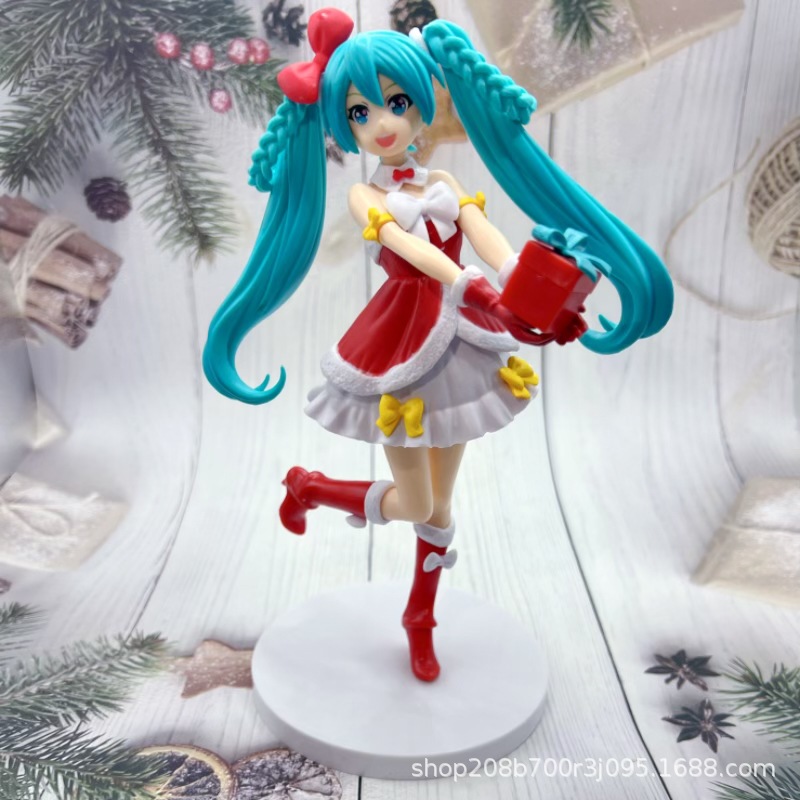 Figura de Hatsune Miku, Conejita de Pelo Largo, Chica Bonita Bidimensional, Decoración de Escritorio, Modelo Mini
