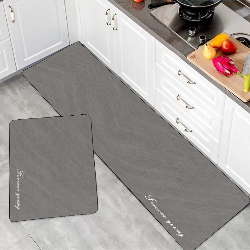 Alfombrilla suave de barro de diatomeas, alfombrilla absorbente para el hogar, cocina, alfombrilla moderna simple absorbente antideslizante de secado rápido para puerta del baño