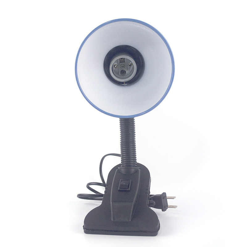 Lámpara de escritorio tradicional pequeña, brazo flexible, interruptor de un solo botón, colores variados