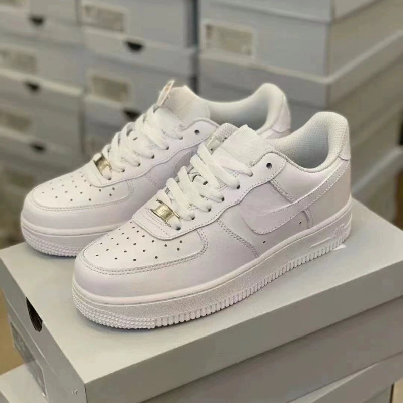 Putian Pure Original Af1 Air Force One Low-Top Sneakers, Versatile Classic Men's and Women's Couple Sports and Leisure White Shoes