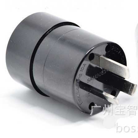 批发澳式头转德国插座 SAA认证 Schuko插座 澳规转德法式 烟斗式