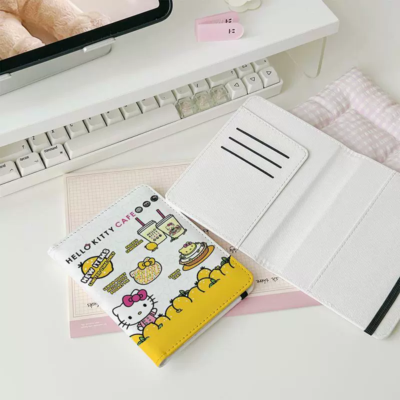 Санрио, hello kitty, чехол для паспорта в мультяшном стиле, универсальный защитный чехол, держатель карт для путешествий, портативная система хранения