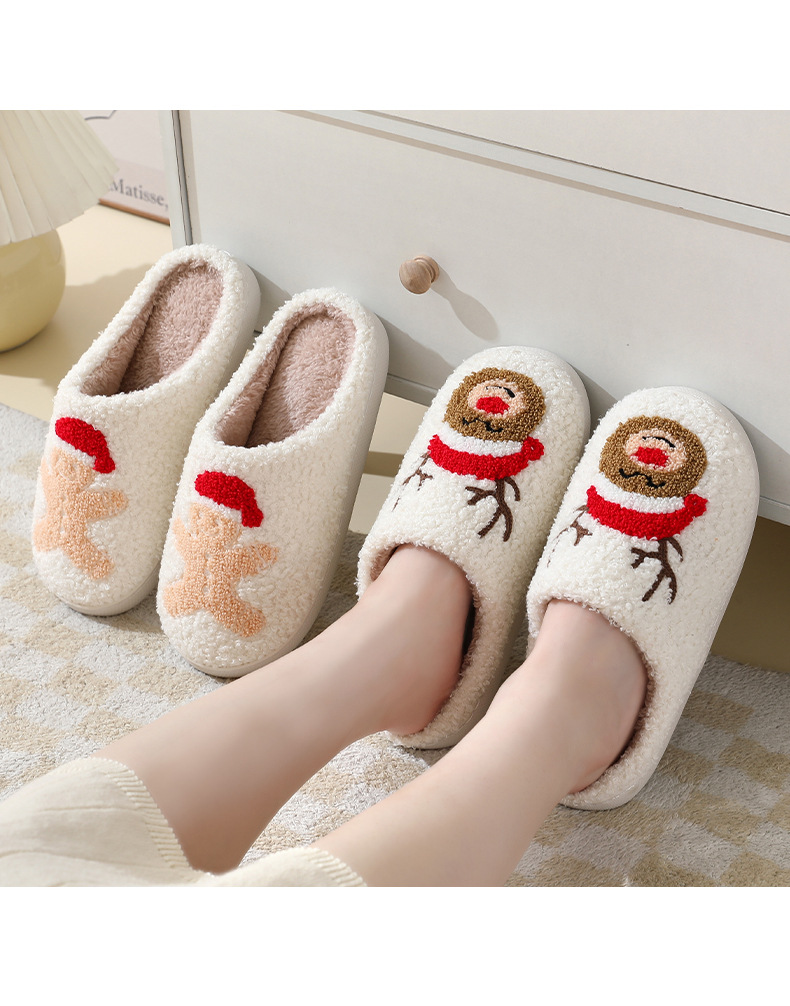 Lady Fleece Plüsch Open-Toe verstellbare Sommer Herbst Indoor Schlafzimmer bequeme atmungsaktive Hausschuhe_voghion.com