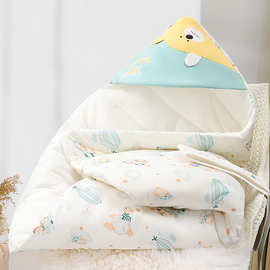 新款秋冬婴儿抱被新生儿包巾包被四季纯棉包单宝宝裹布包布抱毯襁