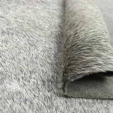 头层马毛皮真皮服装箱包鞋靴皮料老鼠灰奶牛皮牛毛皮