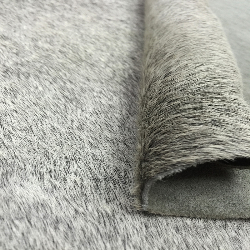 头层马毛皮真皮服装箱包鞋靴皮料老鼠灰奶牛皮牛毛皮