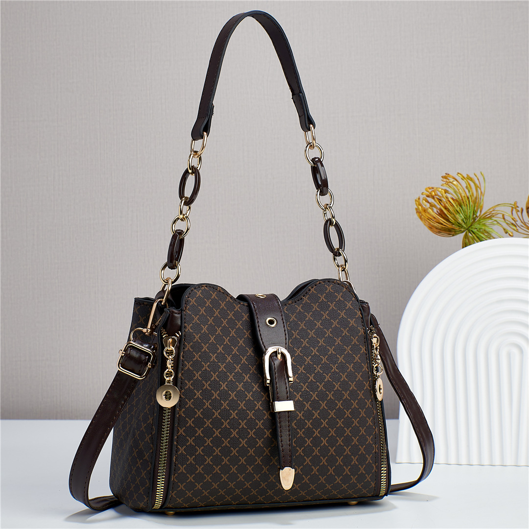 Bolso Tipo Cubo Vintage para Mujer de PU para Uso Diario