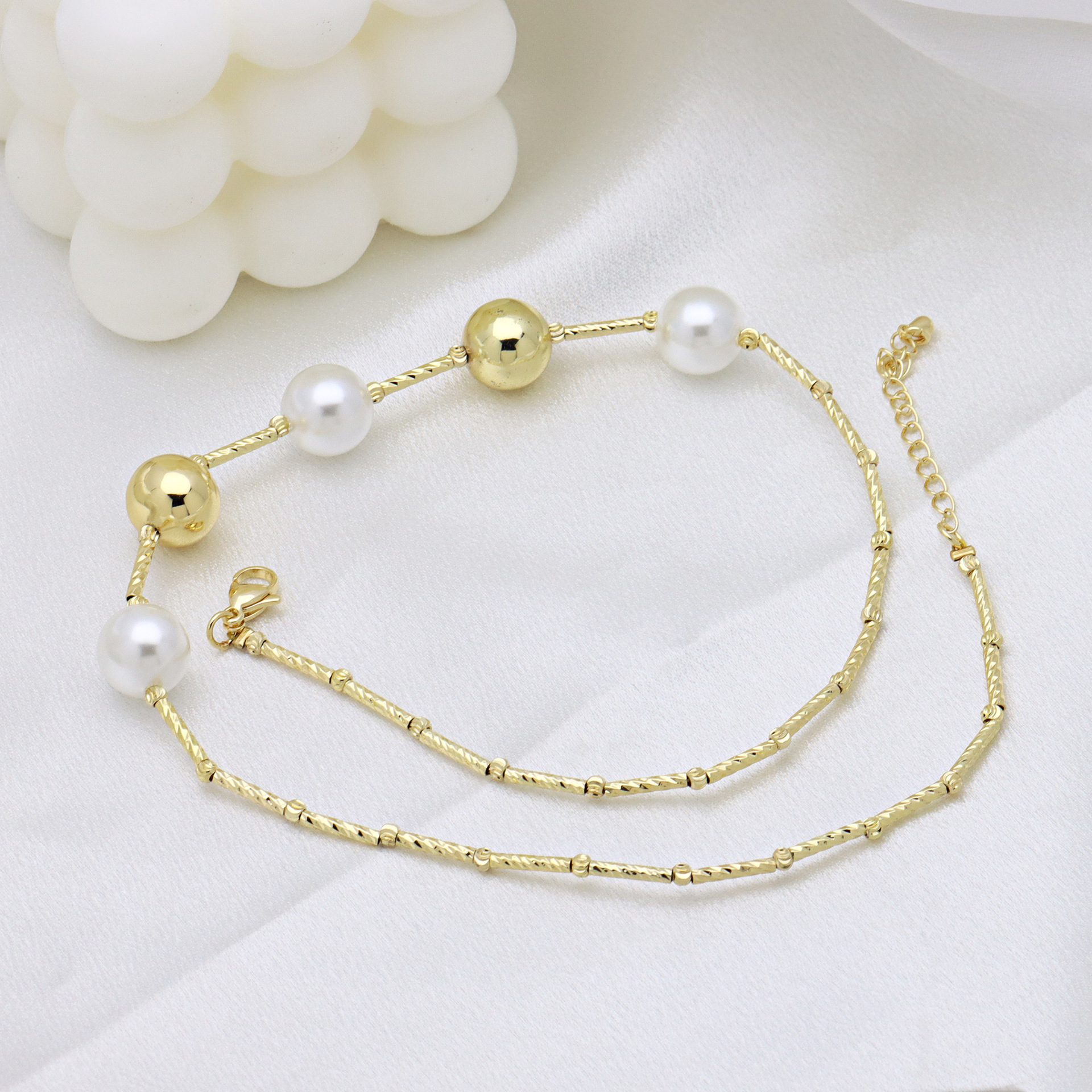 17g Weight Copper Pendant Material Necklace Classification Copper Chain Material 1 Piece Quantity Casual, Daily Occasion Copper Material Round, Heart Shape Pattern Women's Gender Beaded, Pearl, Plating Design IG Style Style Rose Gold, Gold, Silver Color Copper Beaded Pearl Plating Round Heart Shape Necklace 4