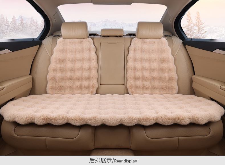 Winter Thickeneded Car Plush Seat Cushion, Universal Single-Piece Rear Non-Shedding Car Seat Cushion Seat Cover for Winter