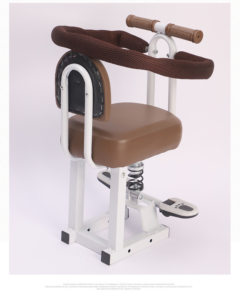 Electric Vehicle Child Seat, Front-Mounted Electric Vehicle Child Seat, Baby and Child Electric Scooter with Shock Absorption