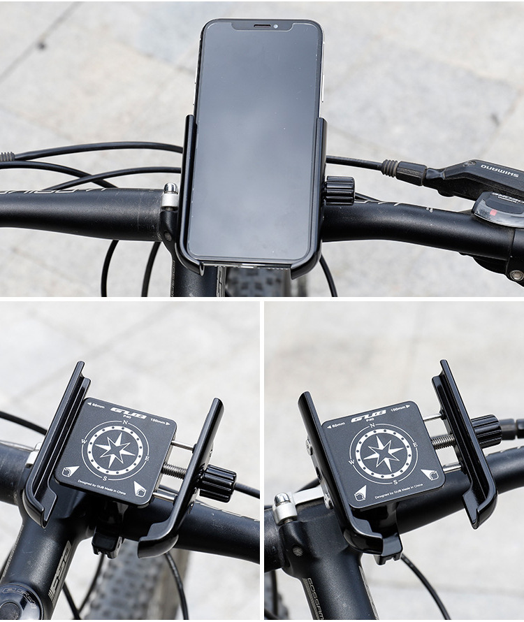 Alumīnija sakausējuma liešanas turētājs, akumulatora velosipēds, elektriskais motocikls, velosipēda braukšanas tālruņa turētājs P40_voghion.com