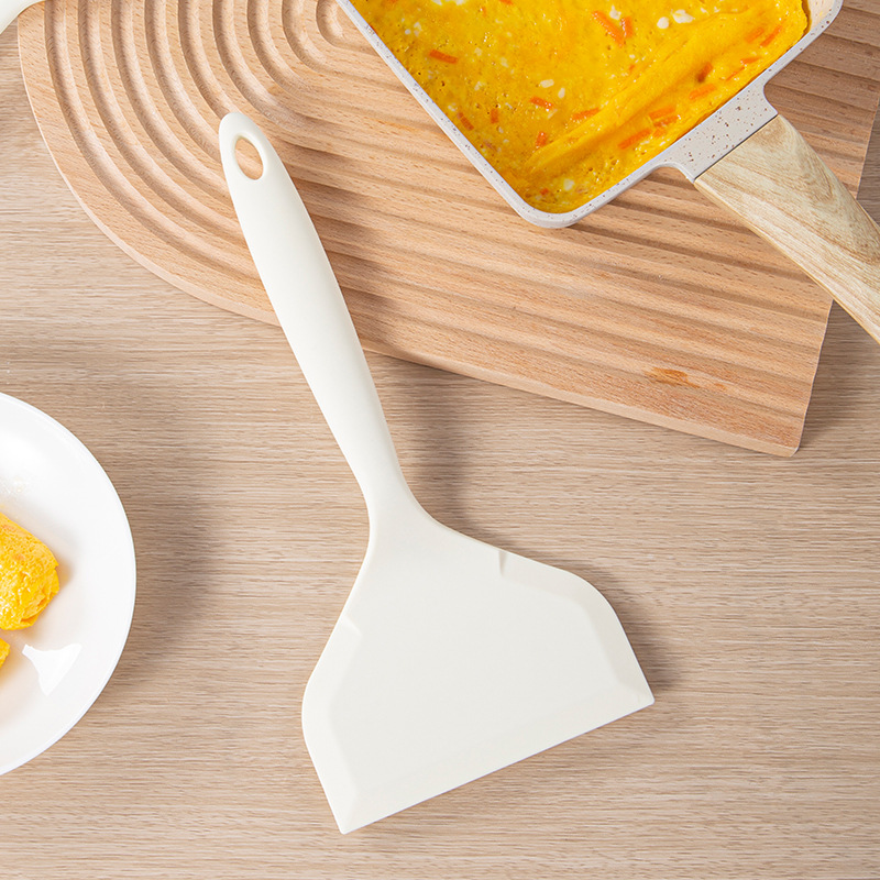 Silicone Tamagoyaki spatula, non-stick cooking spatula, high temperature resistant Teppanyaki frying spatula, wide mouth pizza steak spatula