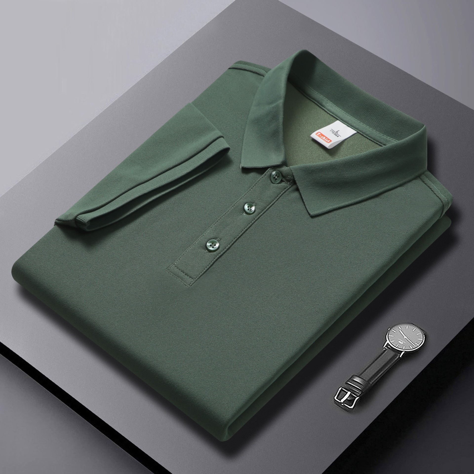 Camisas de algodón de perlas personalizadas LOGO gratis polo con solapa camiseta de manga corta para hombres y mujeres ropa de trabajo de verano fábrica transfronteriza al por mayor