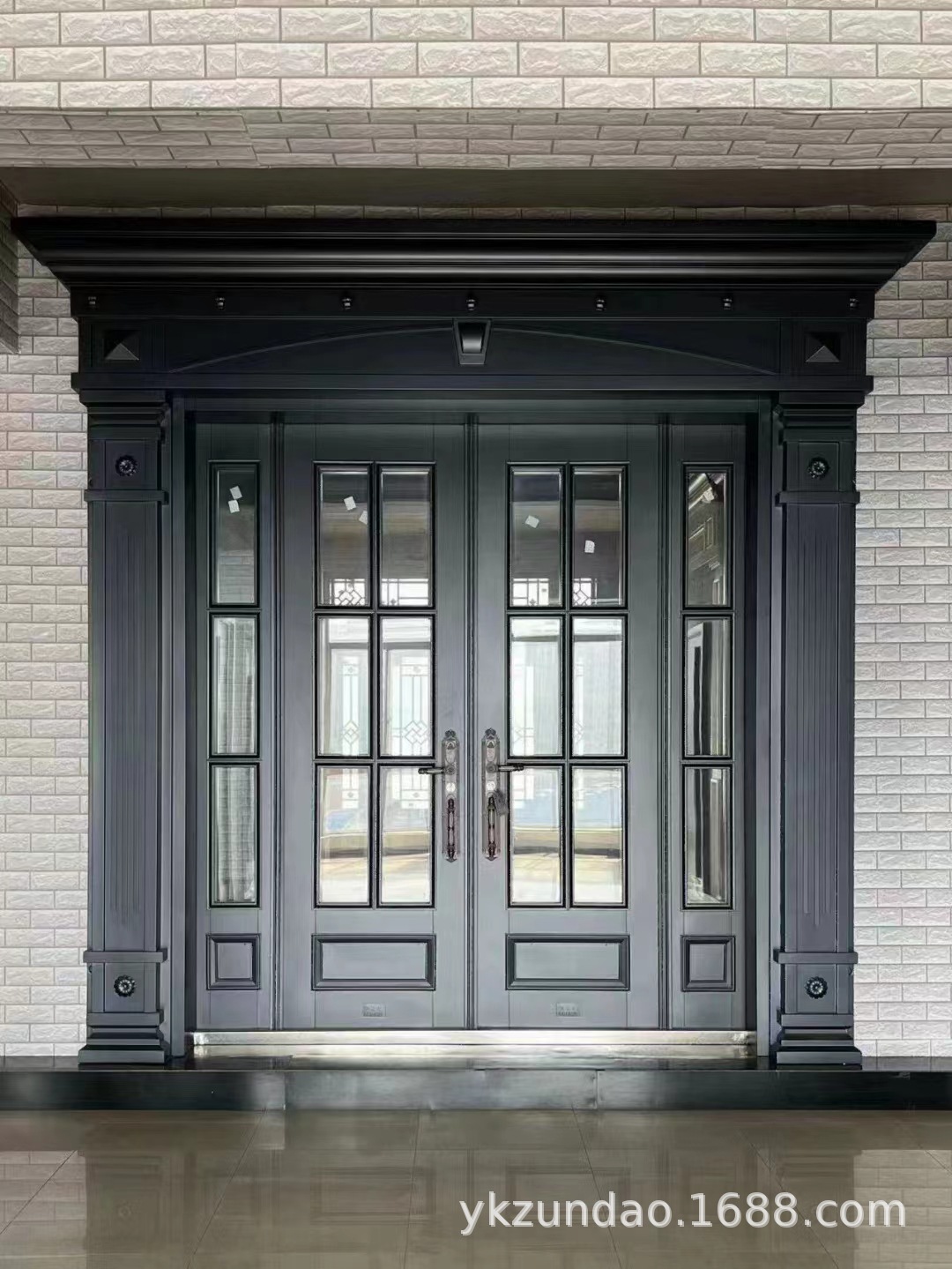 四开锌合金别墅玻璃大门